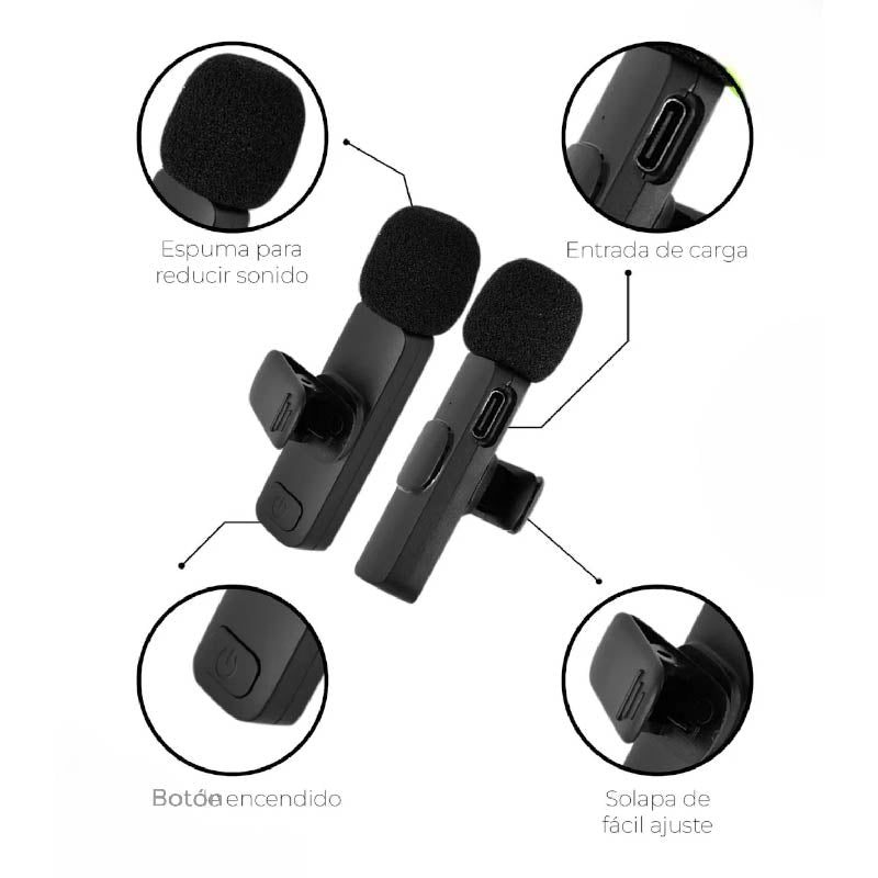 Micrófono Inalámbrico K9🎙️ | Sonido Profesional para tus Videos y Lives