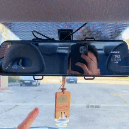 Dashcam - Cámara para Auto con Espejo Retrovisor 360°, Doble Lente, Pantalla IPS 4.3