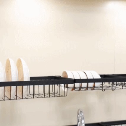 Estante Escurridor de Cocina – Acero Inoxidable con soporte para Platos y Utensilios