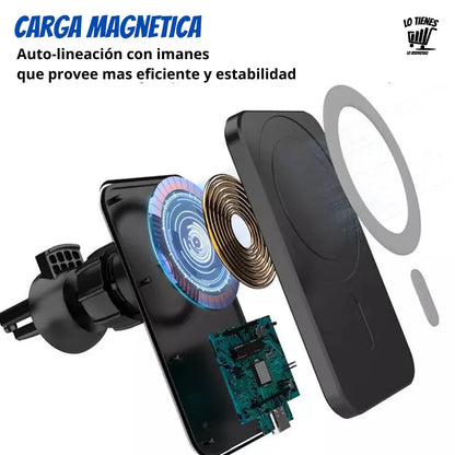 SOPORTE Y CARGADOR MAGNETICO MAGSAFE VEHICULAR