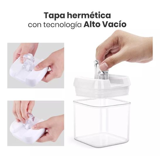 SET DE 5 CONTENEDORES 🥗 ALMACENA TUS ALIMENTOS HERMÉTICAMENTE