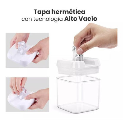 SET DE 5 CONTENEDORES 🥗 ALMACENA TUS ALIMENTOS HERMÉTICAMENTE