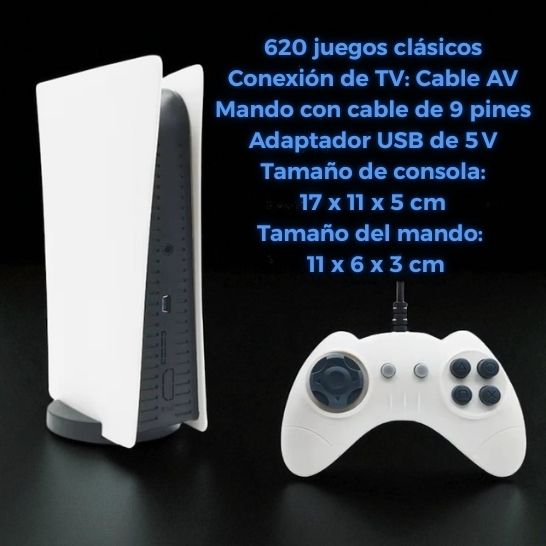 Consola Retro GS5 – 8 Bits con 620 juegos clásicos.