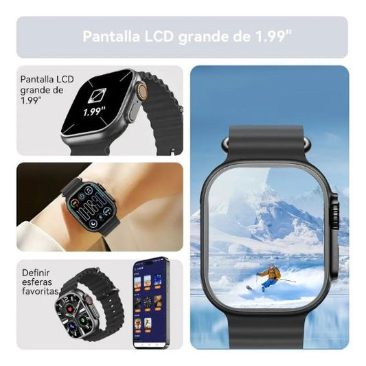 Smartwatch S9 Ultra 4G con GPS – Llamadas, SOS y Monitoreo Salud en un solo reloj