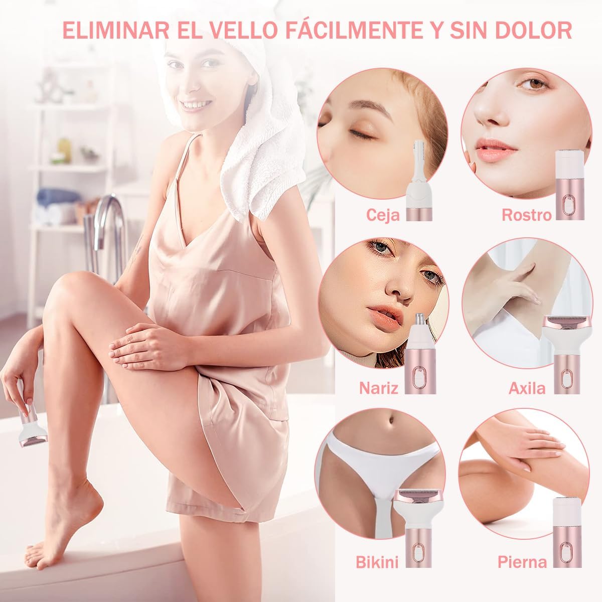 DEPILADORA 4 EN 1 | Depilación Total en 5 Minutos