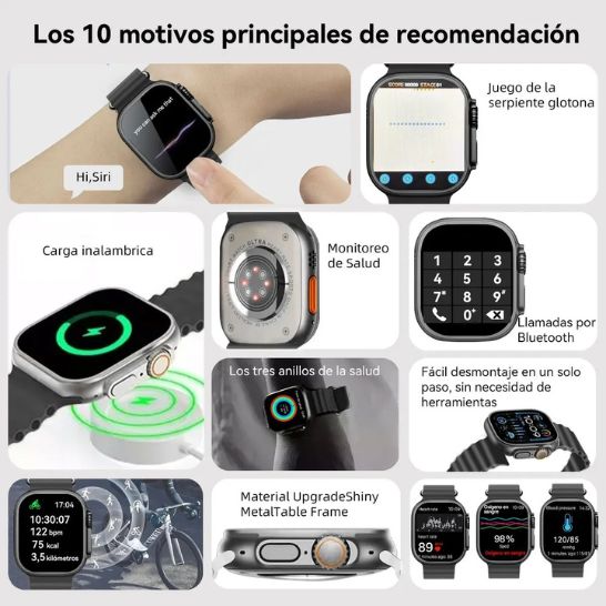 Smartwatch S9 Ultra 4G con GPS – Llamadas, SOS y Monitoreo Salud en un solo reloj