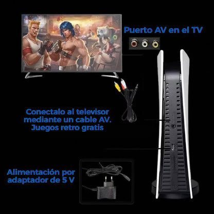 Consola Retro GS5 – 8 Bits con 620 juegos clásicos.
