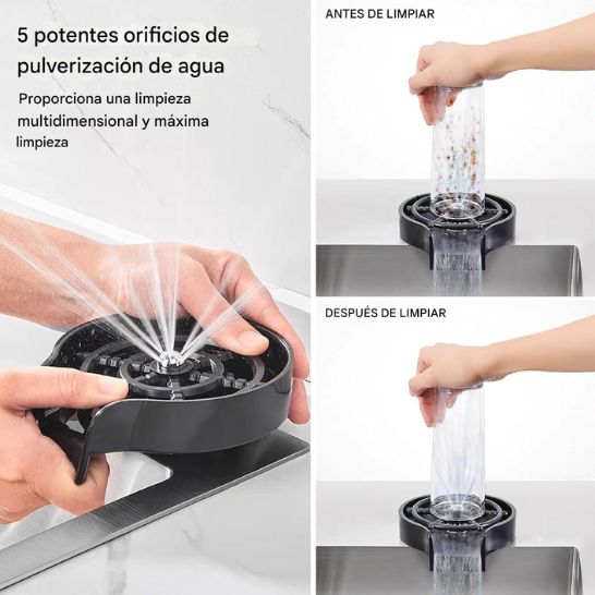LIMPIADOR DE VASOS AUTOMÁTICO | Elimina residuos imposibles