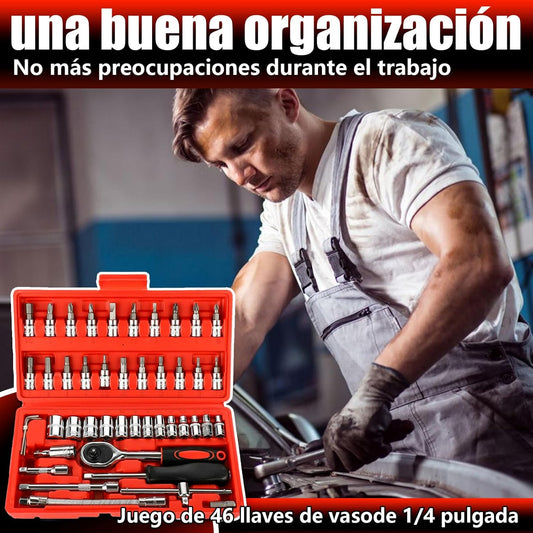 KIT DE HERRAMIENTAS 46 PIEZAS