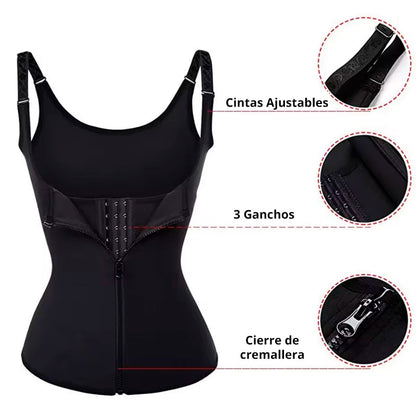 Faja Chaleco Moldeadora Negra | Define tu de Cintura ⏳✨