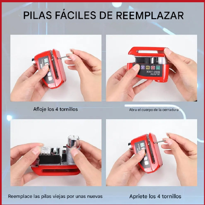 Candado Antirrobo Moto  con Alarma  – Recargable por USB, Acero Reforzado, Sensor de Vibración, Incluye Cable de Seguridad