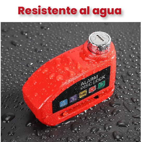 Candado Antirrobo Moto  con Alarma  – Recargable por USB, Acero Reforzado, Sensor de Vibración, Incluye Cable de Seguridad