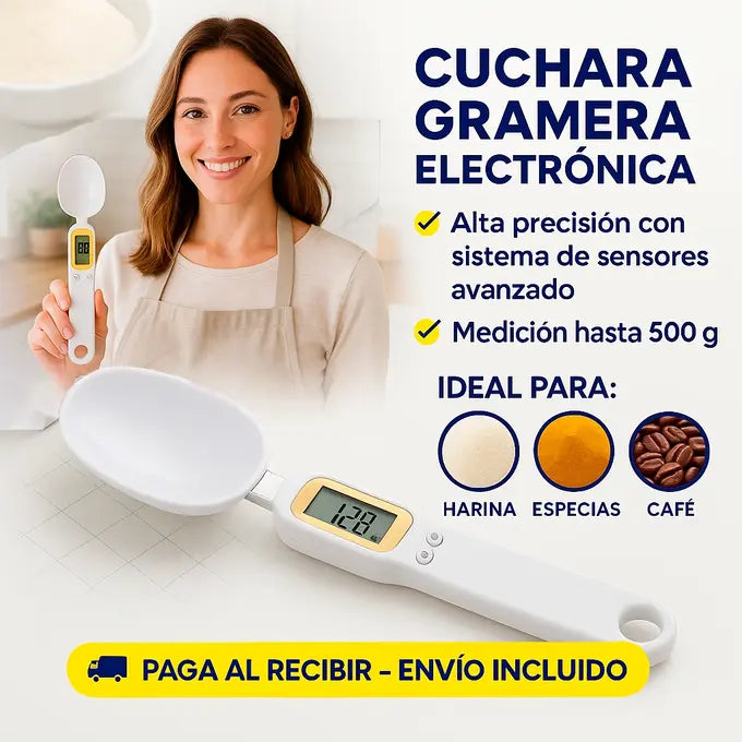 Cuchara Gramera Electrónica 500gr