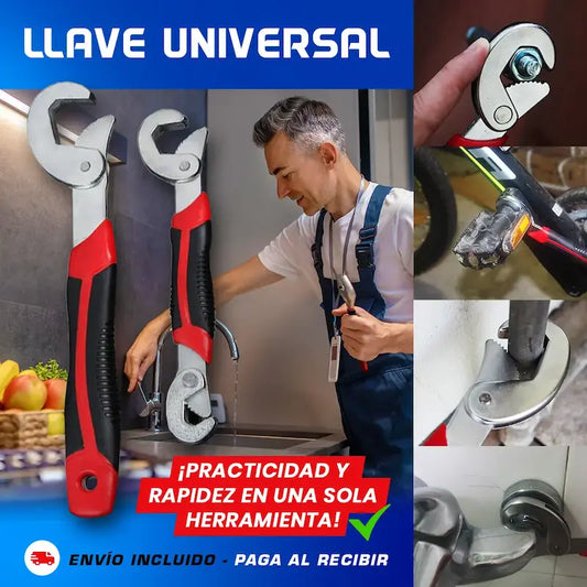 Llave Universal (Kit x2): Reemplaza tu caja de herramientas en segundos 🔧🔥