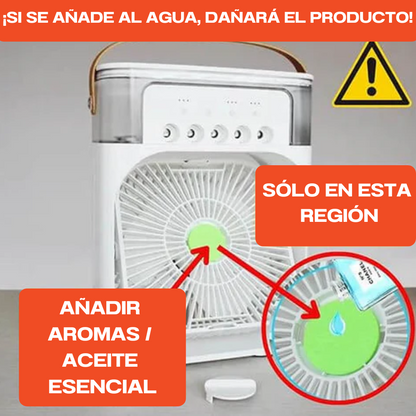 Enfriador Portátil Todo en Uno: Ventila, Humidifica y Enfría