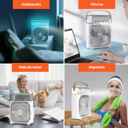 Enfriador Portátil Todo en Uno: Ventila, Humidifica y Enfría