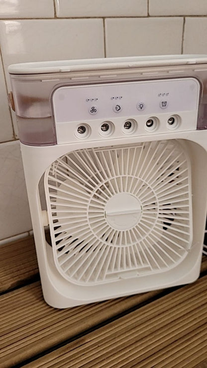 Enfriador Portátil Todo en Uno: Ventila, Humidifica y Enfría