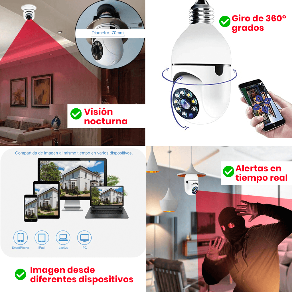 Cámara de Seguridad Inteligente FULL HD WiFi